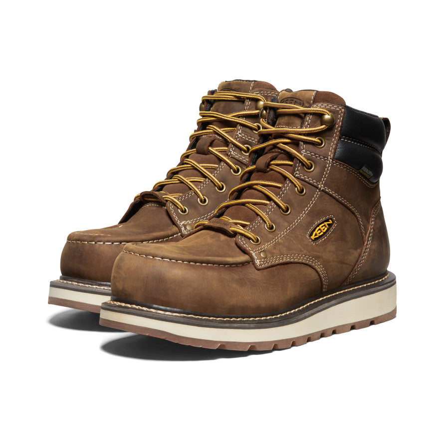 KEEN Cincinnati 6" Waterproof Boot (Carbon Toe) Men product view 2 — Belgian/Sandshell