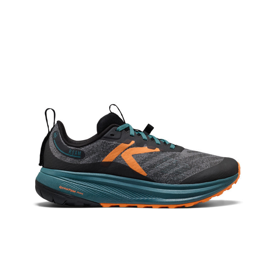 KEEN Roam Trail Running Shoe Men product view 1 — Black/Orange Peel