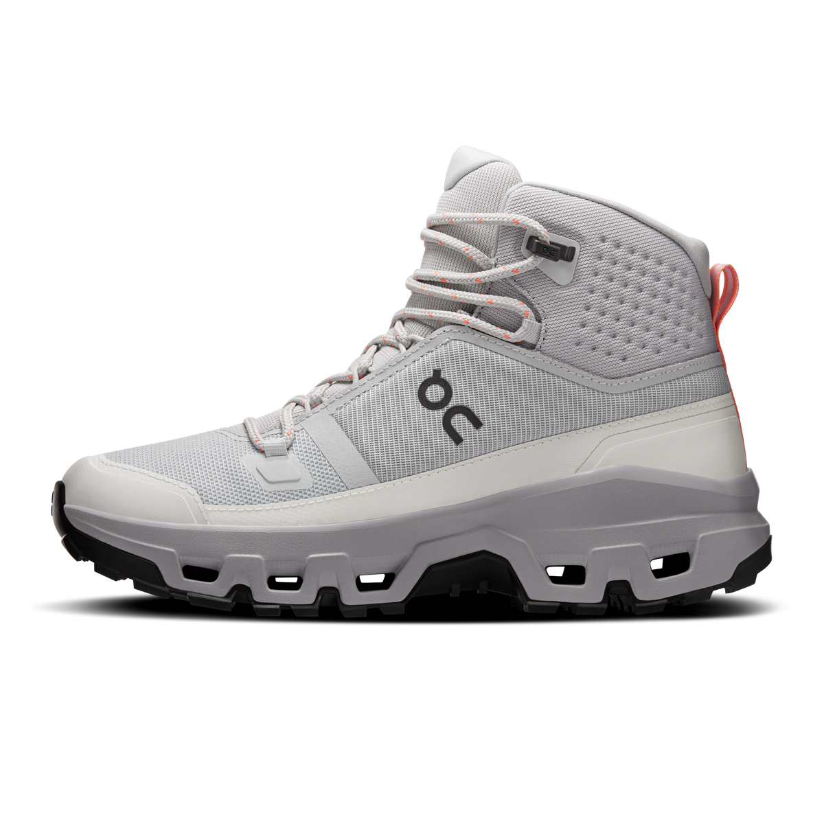 On Cloudrock Mid Waterproof Women product view 4 — Glacier | Alloy