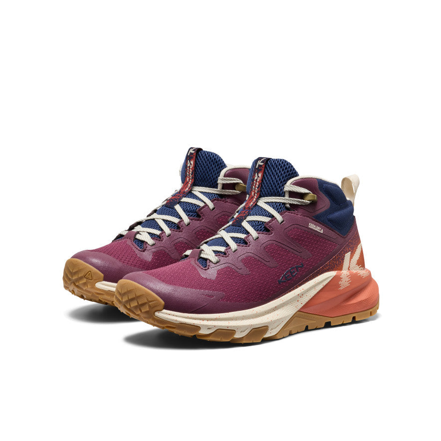KEEN Targhee Apex Waterproof Hiking Boot Women product view 2 — Fig/Burnt Brick