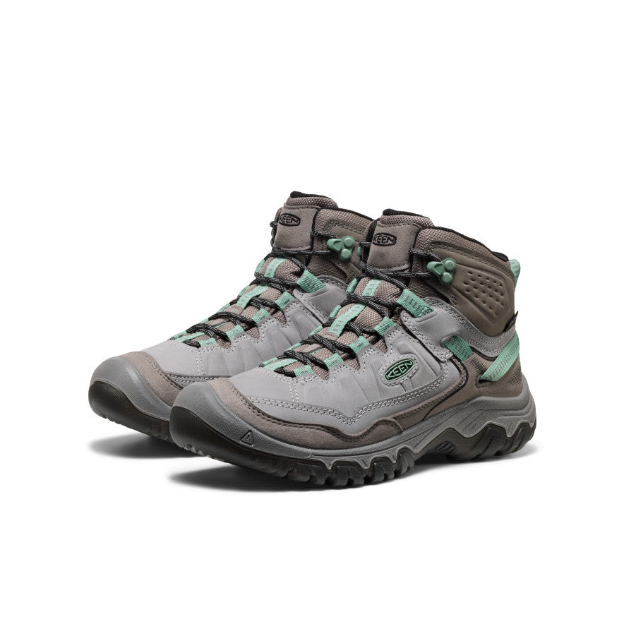 KEEN Targhee IV Waterproof Hiking Boot Women product view 2 — Alloy/Granite Green