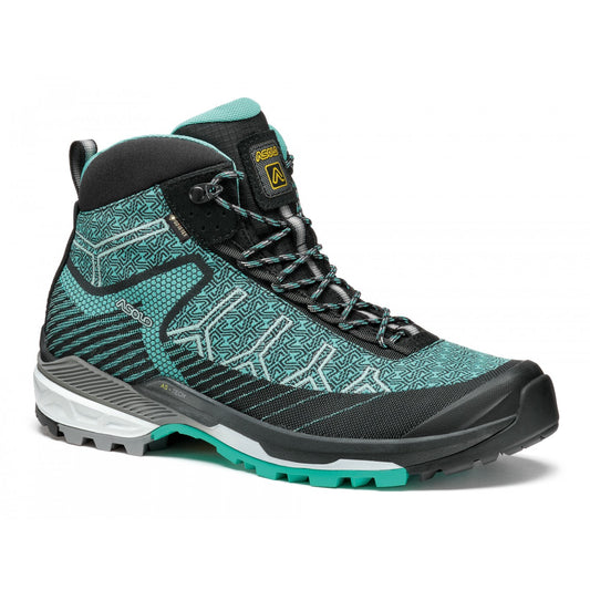 Asolo Falcon EVO Jacquard GV – Women's product view 1 — BLACK / AQUA GREEN
