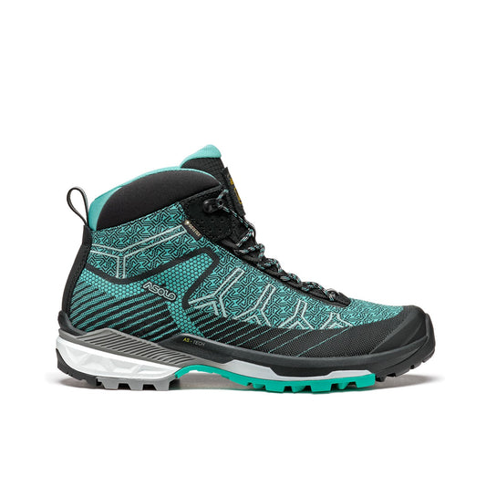 Asolo Falcon EVO Jacquard GV – Women's product view 2 — BLACK / AQUA GREEN