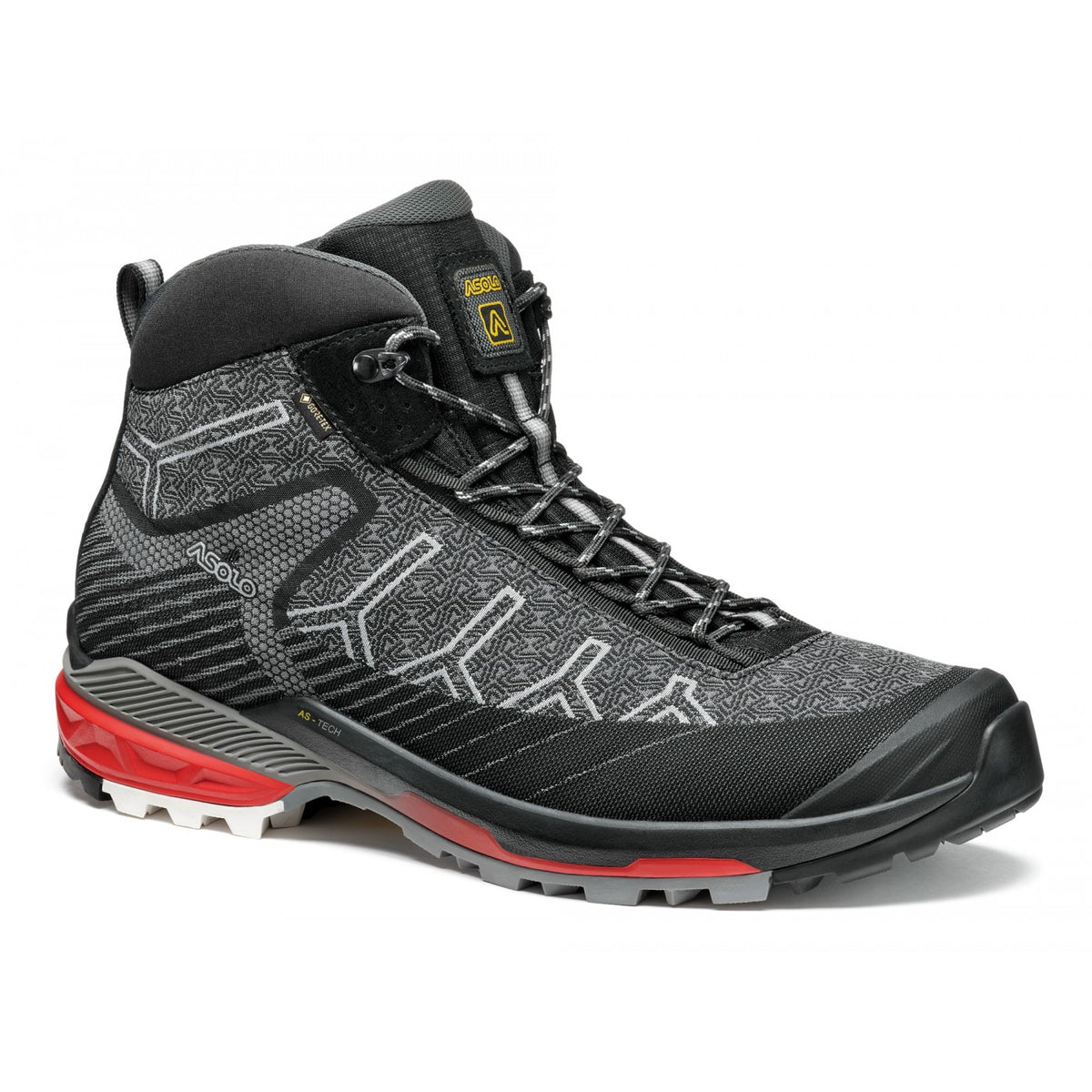 Asolo Falcon EVO Jacquard GV – Men's product view 1 — BLACK / RED