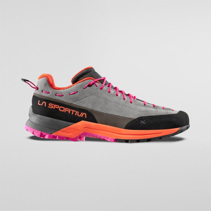 La Sportiva TX Guide Leather Woman product view 3 — Grey/Cherry Tomato