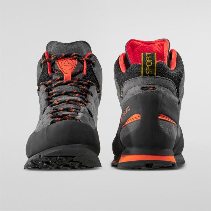 La Sportiva Boulder X Mid GTX Unisex product view 6 — Carbon/Flame