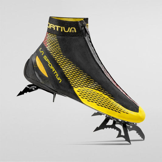 La Sportiva Mega Ice Evo Men product view 1 — Black/Yellow