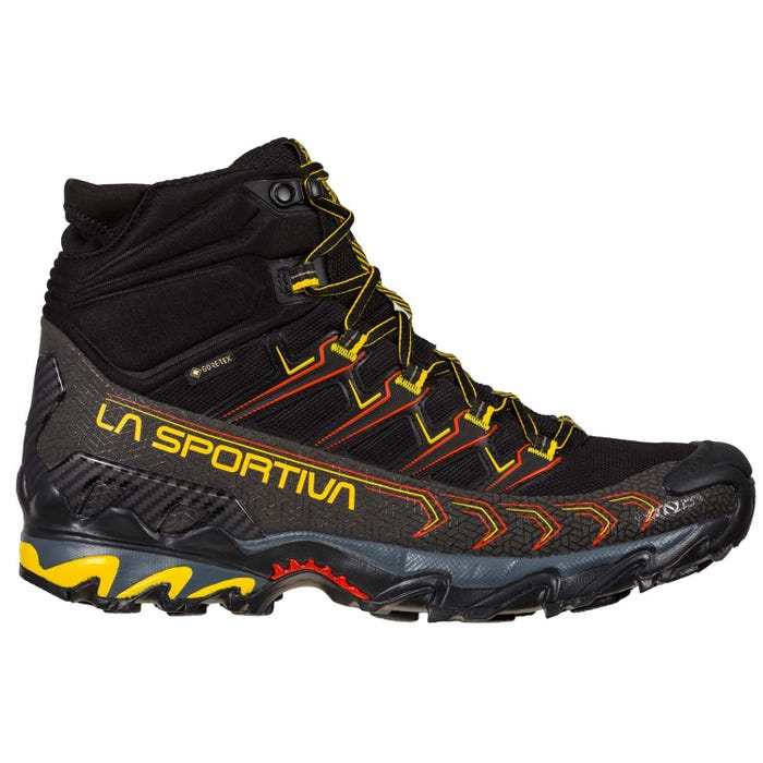 La Sportiva Ultra Raptor II Mid Wide GTX Men product view 4 — Black/Yellow