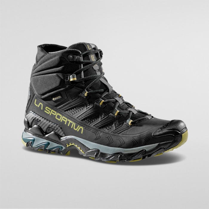 La Sportiva Ultra Raptor II Mid Leather GTX Men product view 1 — Black/Cedar