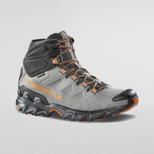 La Sportiva Ultra Raptor II Mid Leather GTX Men product view 1 — Grey/Marmalade
