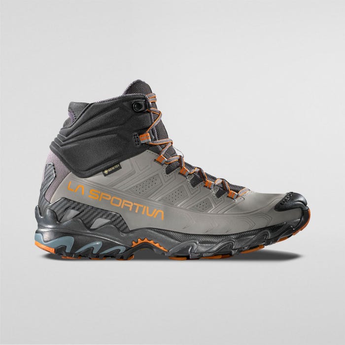 La Sportiva Ultra Raptor II Mid Leather GTX Men product view 3 — Grey/Marmalade