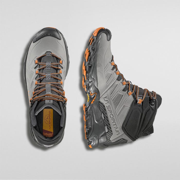 La Sportiva Ultra Raptor II Mid Leather GTX Men product view 4 — Grey/Marmalade