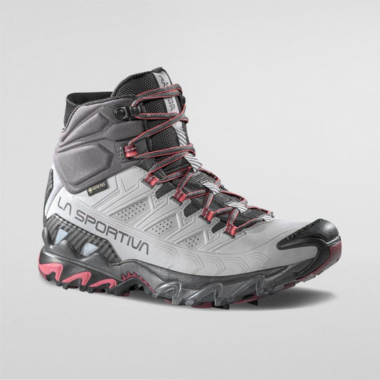 La Sportiva Ultra Raptor II Mid Leather Woman GTX product view 1 — Cloud/Redwood