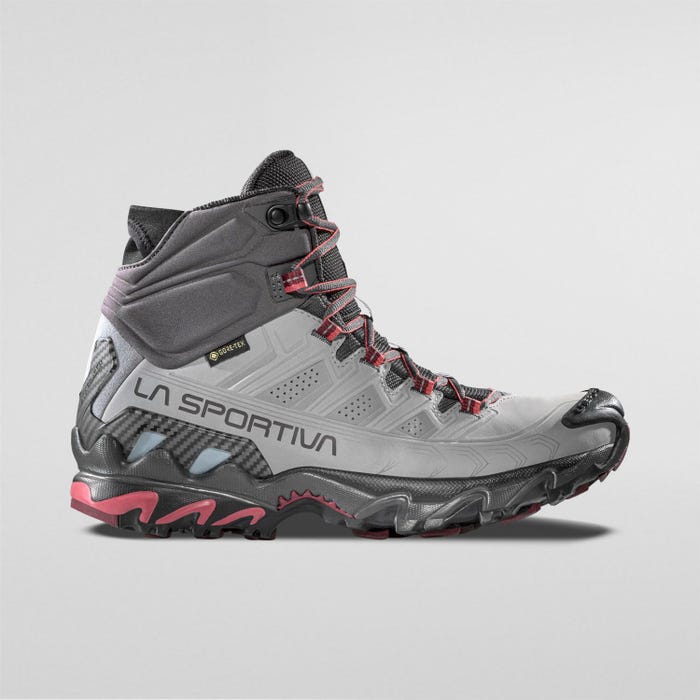 La Sportiva Ultra Raptor II Mid Leather Woman GTX product view 3 — Cloud/Redwood