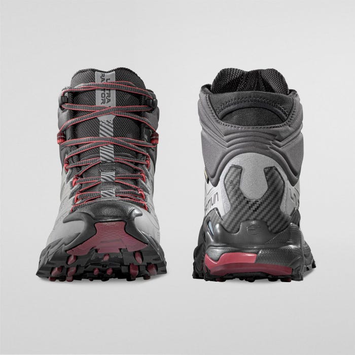 La Sportiva Ultra Raptor II Mid Leather Woman GTX product view 6 — Cloud/Redwood