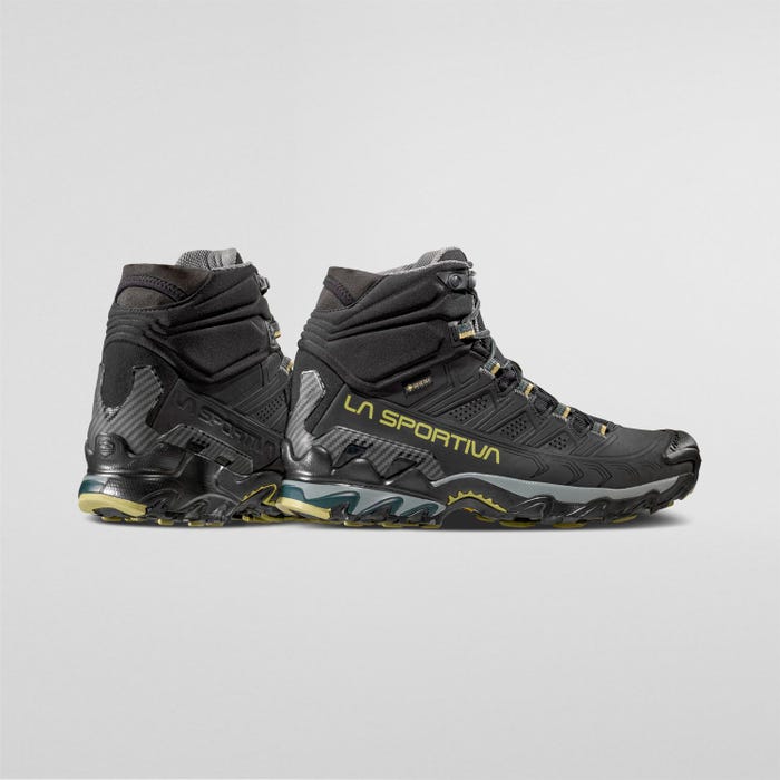 La Sportiva Ultra Raptor II Mid Leather Wide GTX Men product view 5 — Black/Cedar