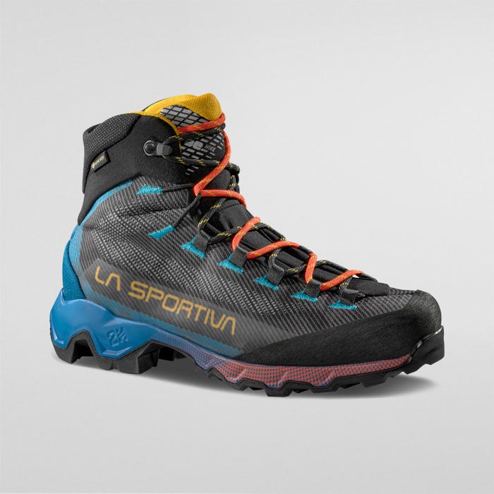 La Sportiva Aequilibrium Hike GTX Men product view 1 — Carbon/Tropic Blue