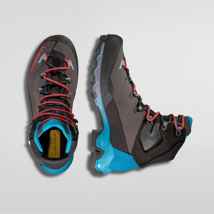 La Sportiva Aequilibrium Trek Woman GTX product view 4 — Carbon/Malibu Blue