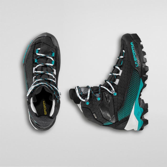 La Sportiva Aequilibrium ST Woman GTX product view 6 — Black/Aqua