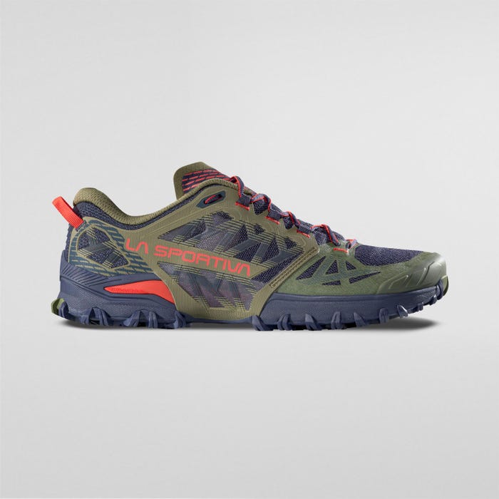 La Sportiva Bushido III Men product view 3 — Cypress/Mountain Red