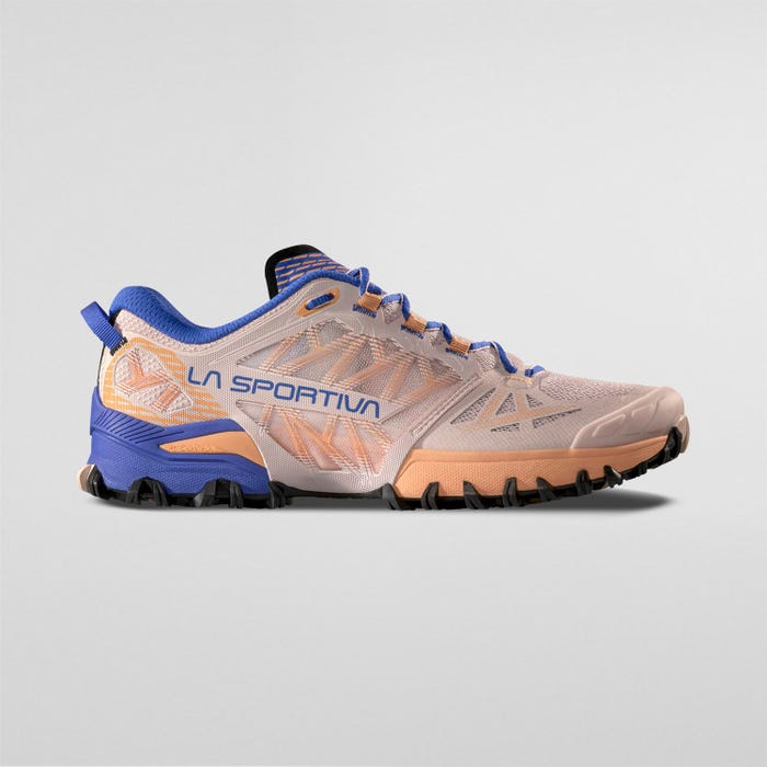La Sportiva Bushido III Woman product view 3 — Mauve/Cobalt Blue
