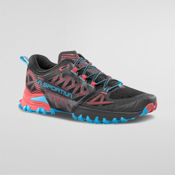 La Sportiva Bushido III Woman GTX product view 1 — Black/Hibiscus