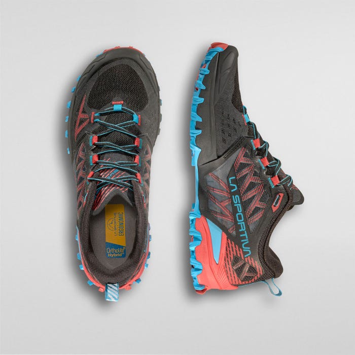 La Sportiva Bushido III Woman GTX product view 4 — Black/Hibiscus