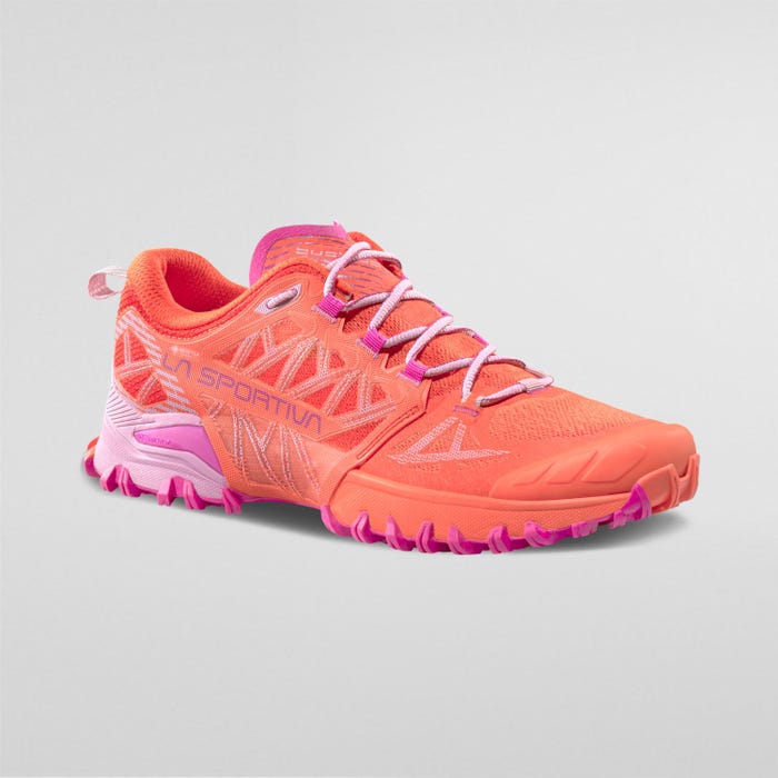 La Sportiva Bushido III Woman GTX product view 1 — Cherry Tomato/Rose