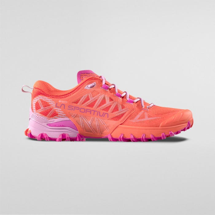 La Sportiva Bushido III Woman GTX product view 3 — Cherry Tomato/Rose