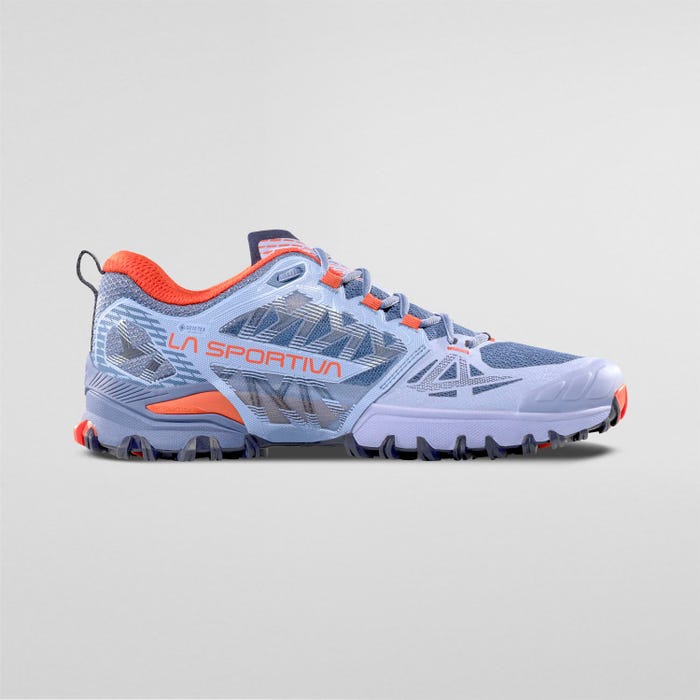 La Sportiva Bushido III Woman GTX product view 3 — Stone-Blue/Moonlight
