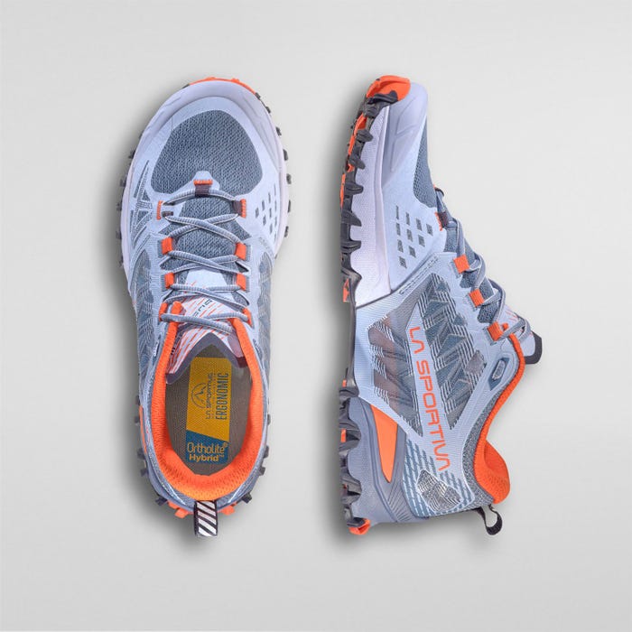 La Sportiva Bushido III Woman GTX product view 4 — Stone-Blue/Moonlight