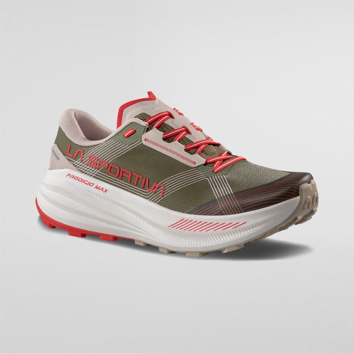 La Sportiva Prodigio Max Woman product view 1 — Cypress/Mountain Red