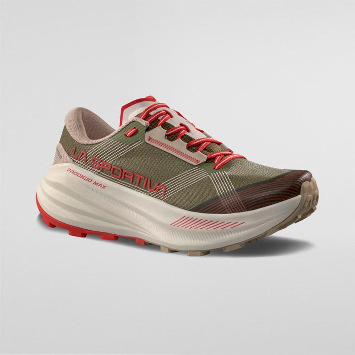 La Sportiva Prodigio Max Woman product view 2 — Cypress/Mountain Red