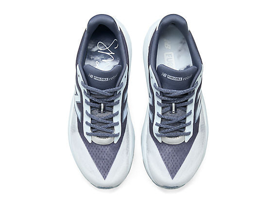 New Balance Sydney McLaughlin-Levrone FuelCell Rebel Men product view 4 — Meteorite / White