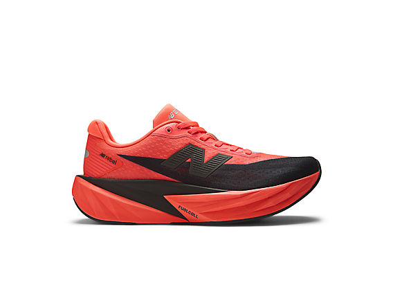 New Balance FuelCell Rebel v5 Men product view 2 — Urgent Red / Black
