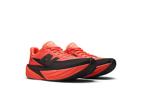 New Balance FuelCell Rebel v5 Men product view 5 — Urgent Red / Black