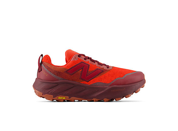 New Balance Fresh Foam X Hierro v9 Men product view 2 — Neo Flame / Mulled Wine