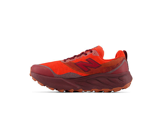 New Balance Fresh Foam X Hierro v9 Men product view 3 — Neo Flame / Mulled Wine