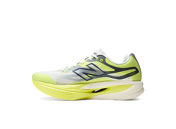 New Balance FuelCell SuperComp Elite v6 Men product view 3 — Fresh Air / Alkaline Green