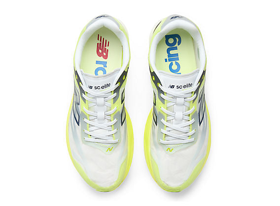 New Balance FuelCell SuperComp Elite v6 Men product view 4 — Fresh Air / Alkaline Green