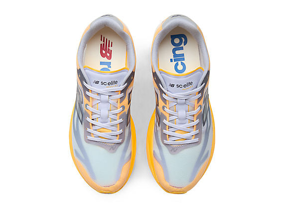 New Balance FuelCell SuperComp Elite v6 Men product view 4 — Satsuma Orange / Digital Mist