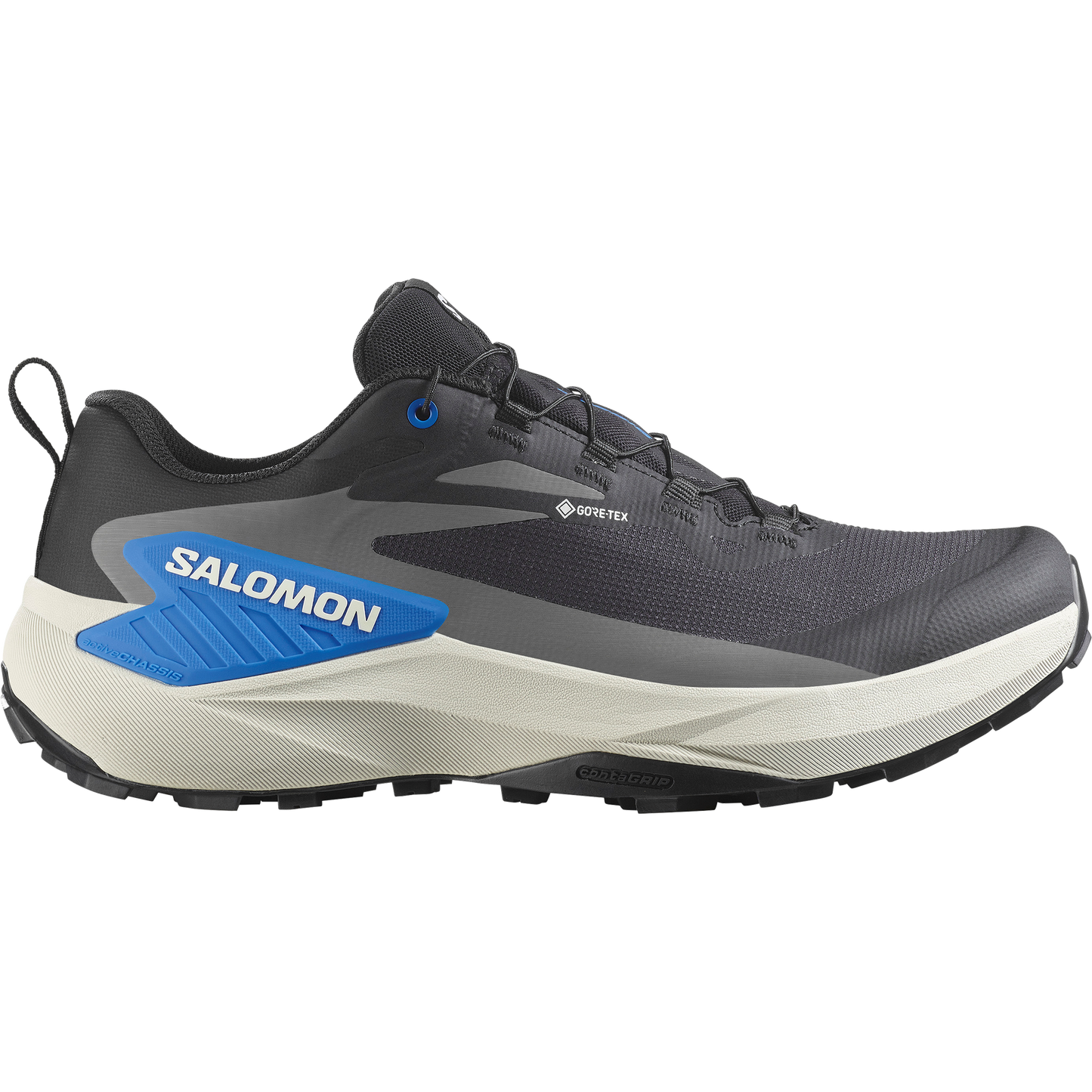 Salomon Genesis GORE-TEX Men product view 1 — Black / Lunar Rock / French Blue