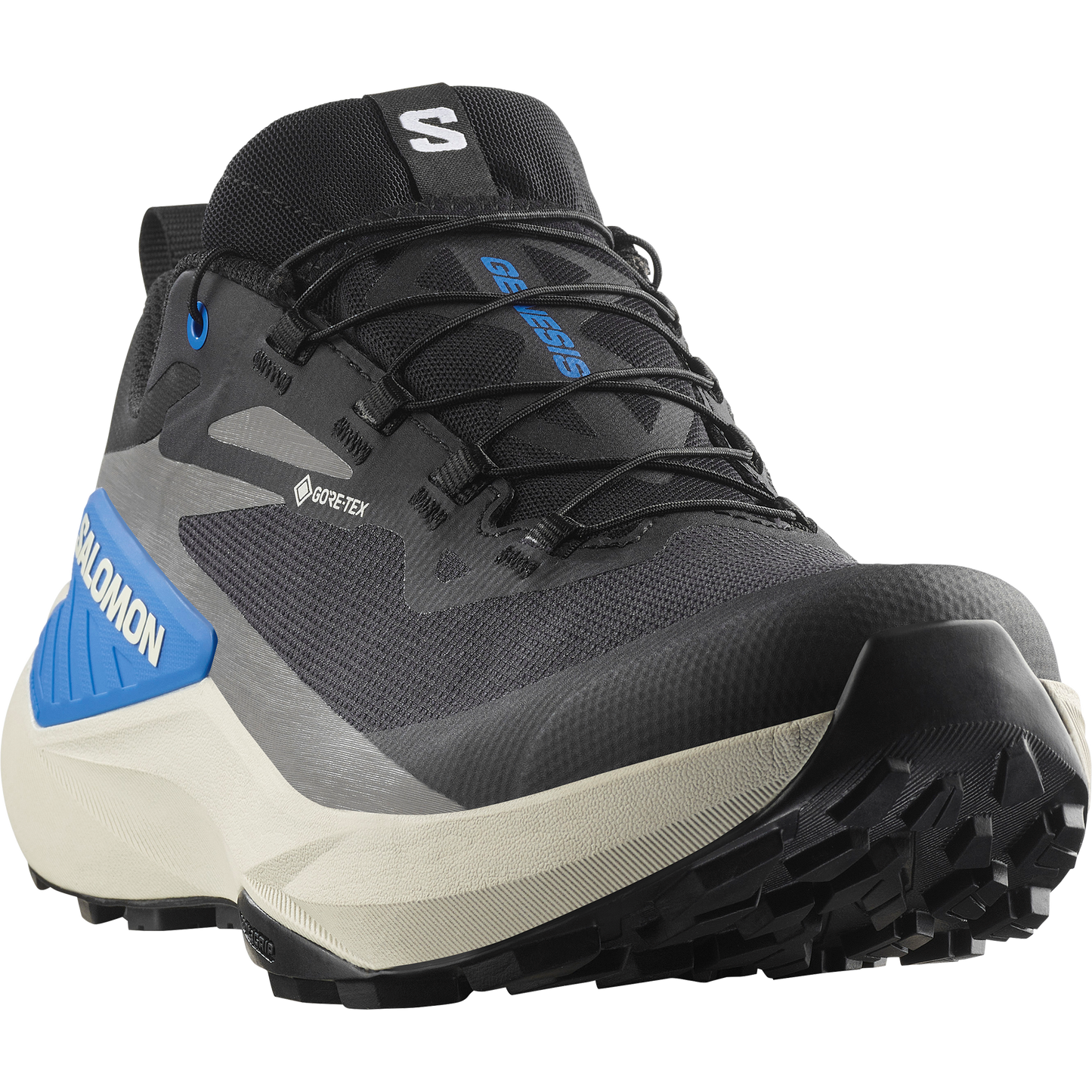 Salomon Genesis GORE-TEX Men product view 3 — Black / Lunar Rock / French Blue
