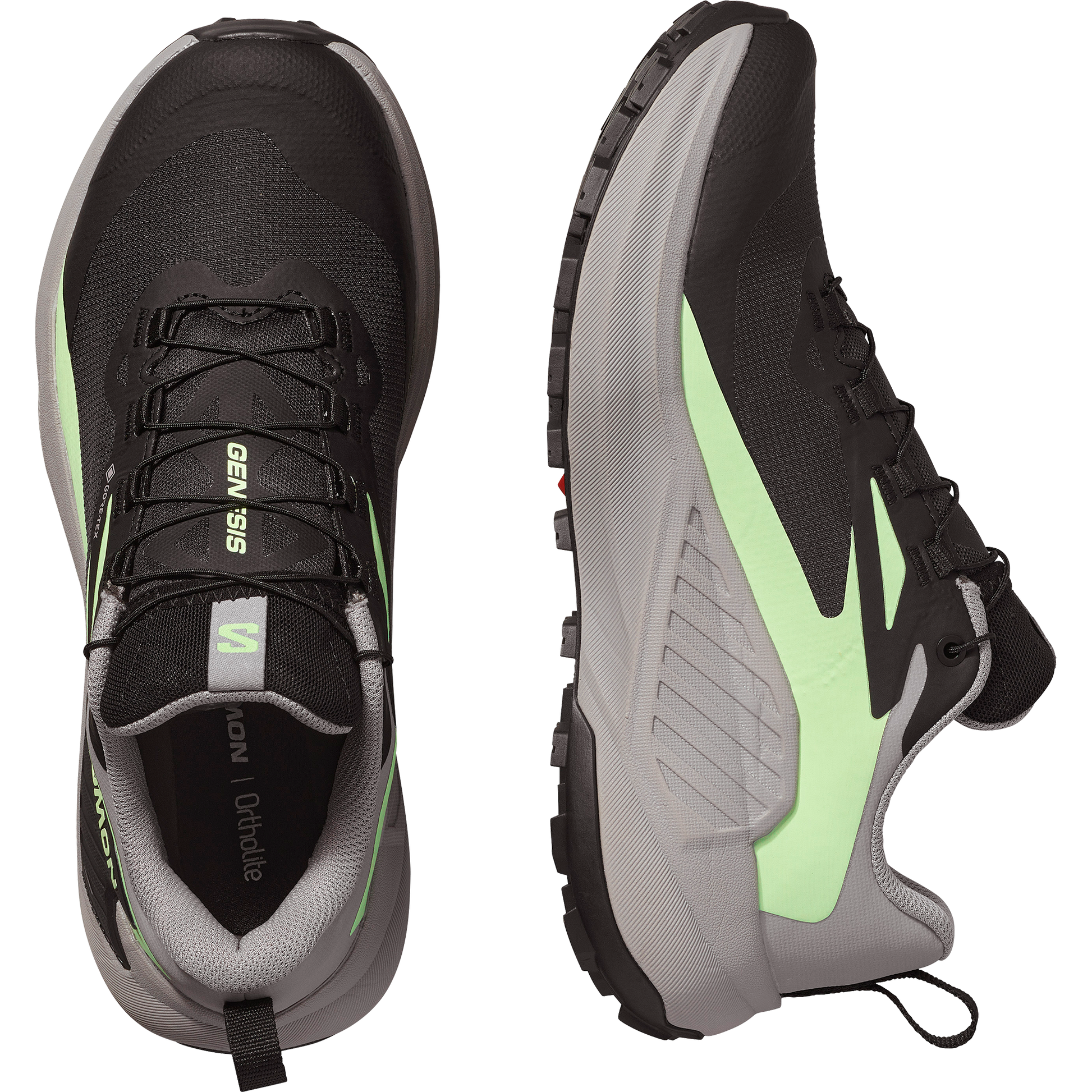 Salomon Genesis GORE-TEX Women product view 2 — Black / Gull / Patina Green