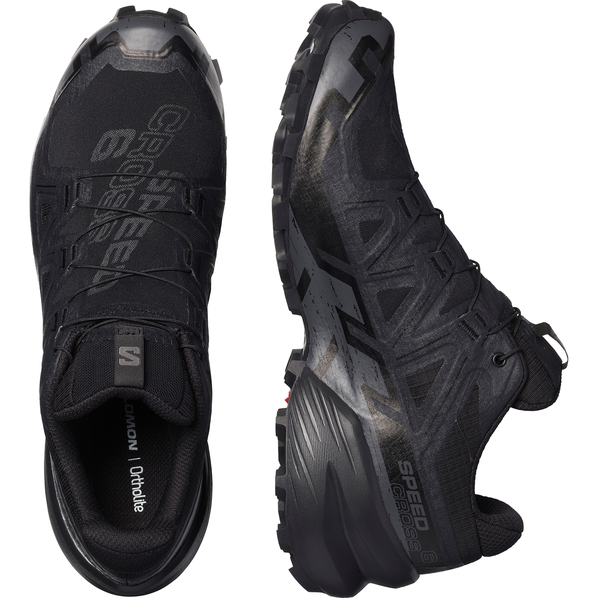 Salomon Speedcross 6 GORE-TEX Men product view 2 — Black / Black / Phantom