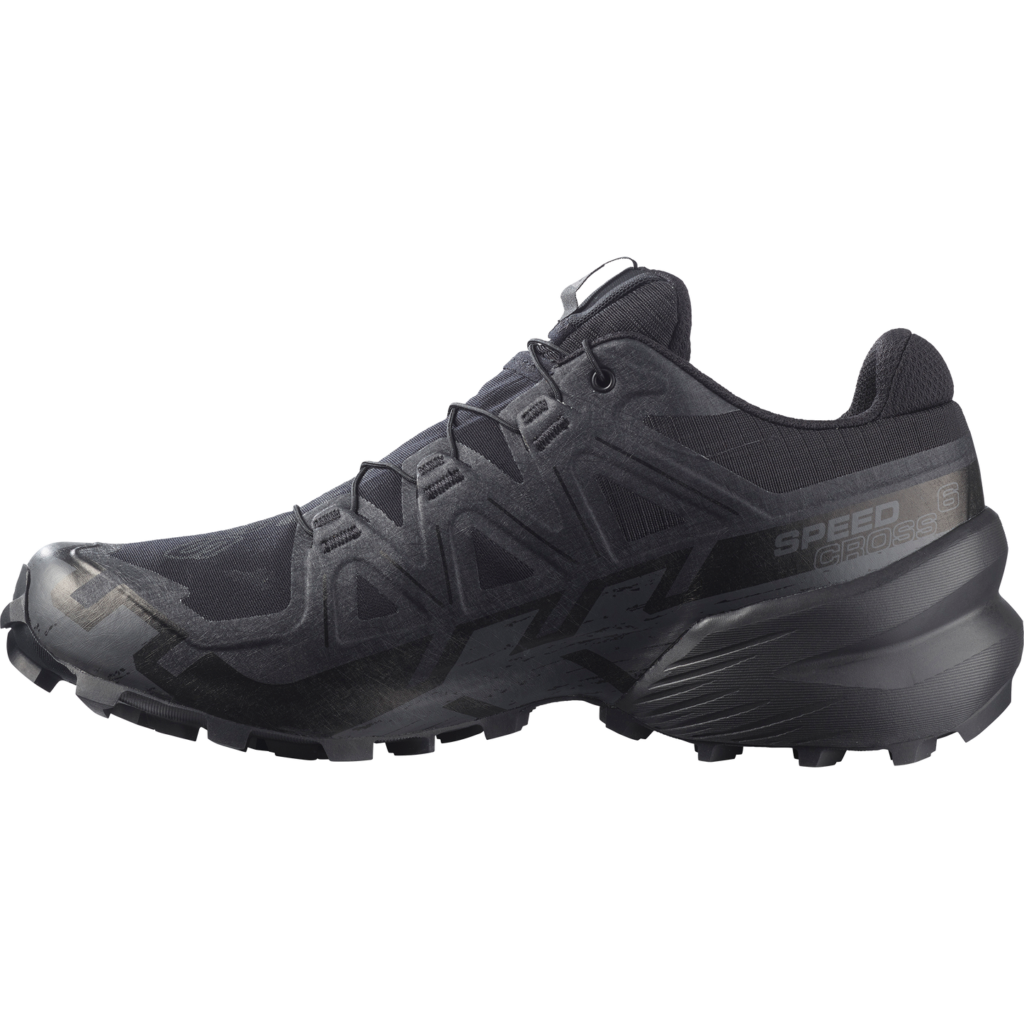 Salomon Speedcross 6 GORE-TEX Men product view 3 — Black / Black / Phantom