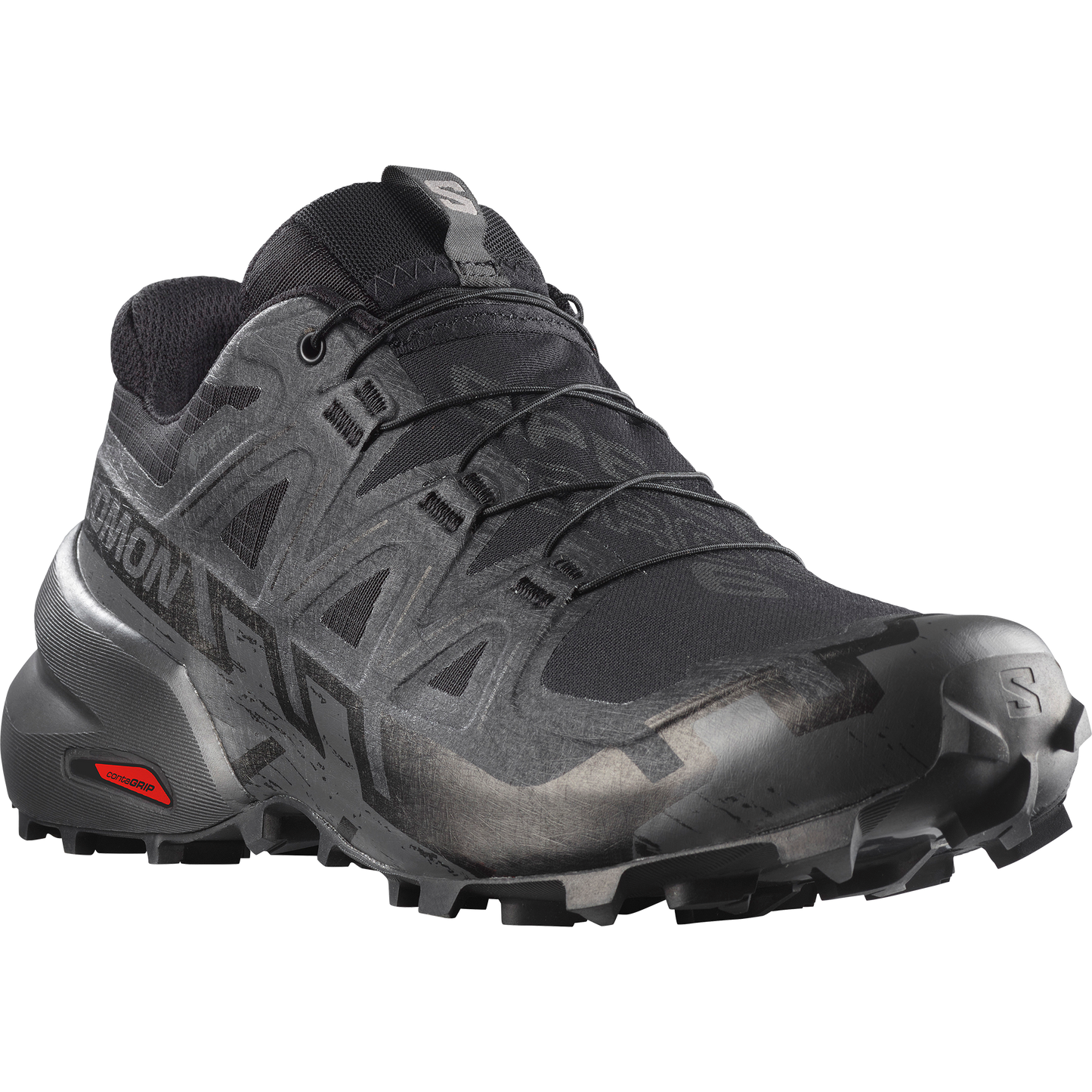 Salomon Speedcross 6 GORE-TEX Men product view 4 — Black / Black / Phantom