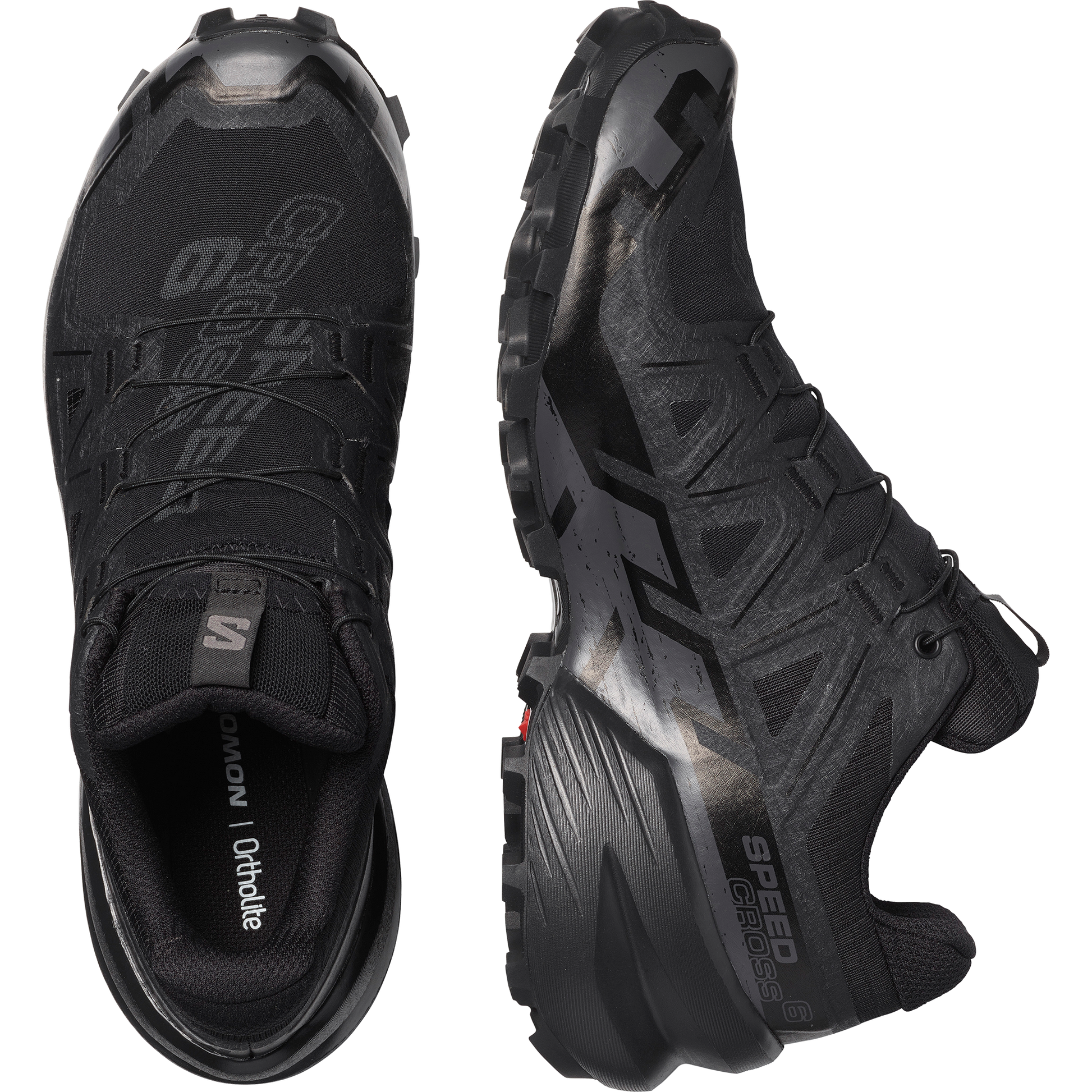 Salomon Speedcross 6 GORE-TEX Women product view 2 — Black / Black / Phantom