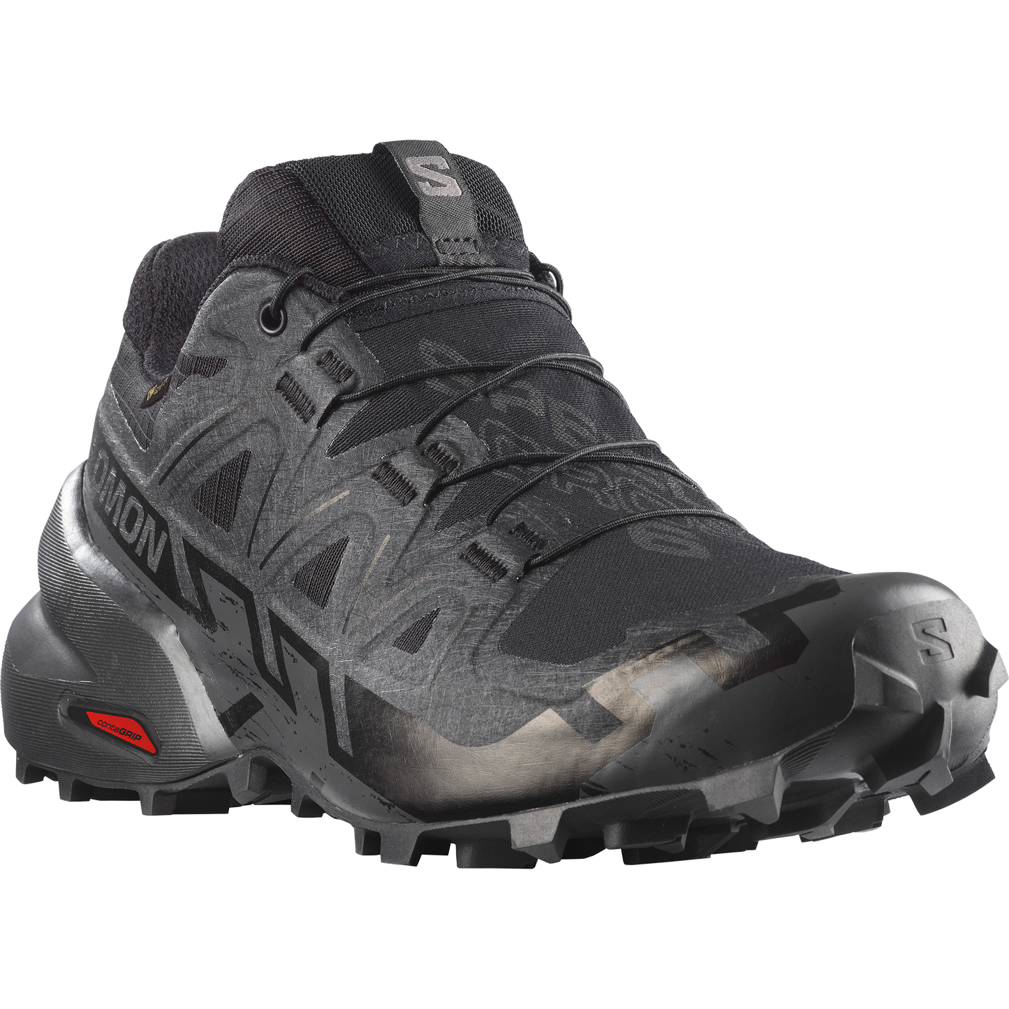 Salomon Speedcross 6 GORE-TEX Women product view 4 — Black / Black / Phantom