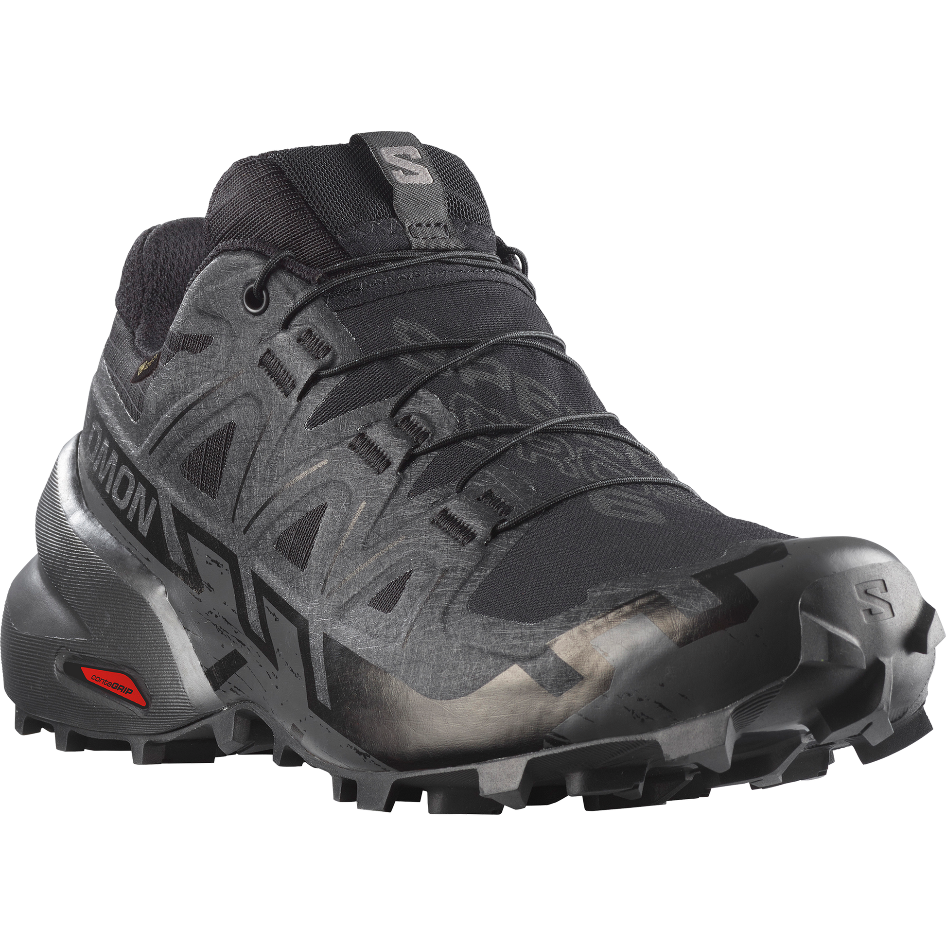 Salomon Speedcross 6 GORE-TEX Women product view 4 — Black / Black / Phantom
